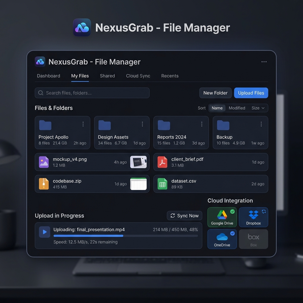 NexusGrab - File Manager